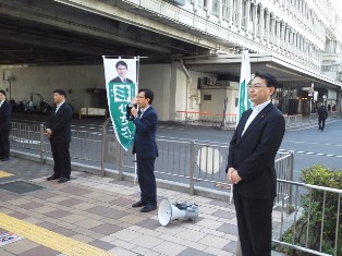 杉ひさたけ街頭演説in千里中央