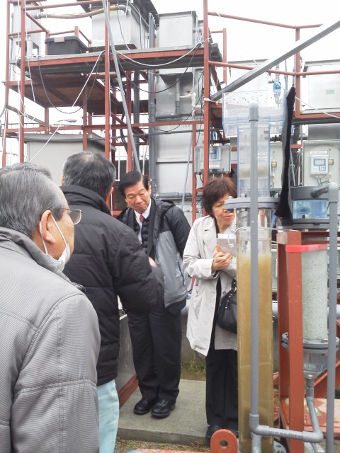 大阪広域水道企業団の三島浄水場（摂津市）を視察