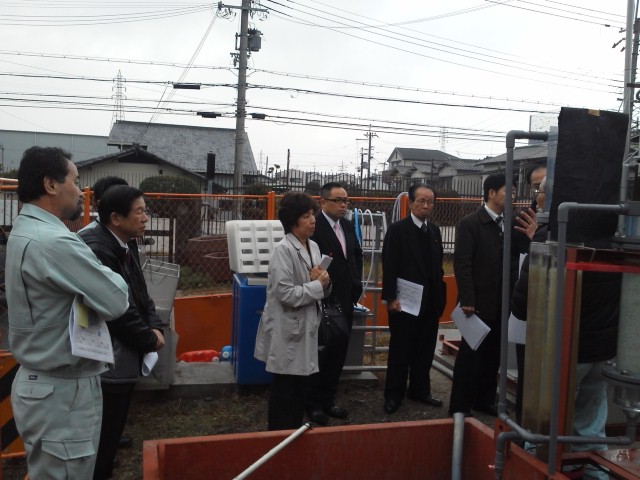 大阪広域水道企業団の三島浄水場（摂津市）を視察